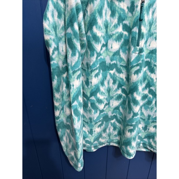 EDDIE BAUER (Large) Womens 1/4 Zip Polar Fleece Pullover Top Ikat Fabric - Picture 4 of 14